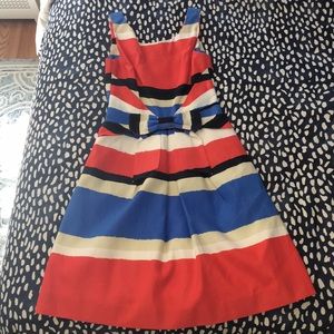Kate Spade bow striped dress like new!